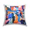 Wavy Woven Shapes Collage Decorative Printed Throw Pillow Design by Walker Noble, 18 x 7 x 18